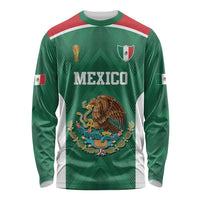 Custom Mexico Football Long Sleeve Shirt El Tricolor World Cup Style - Wonder Print Shop