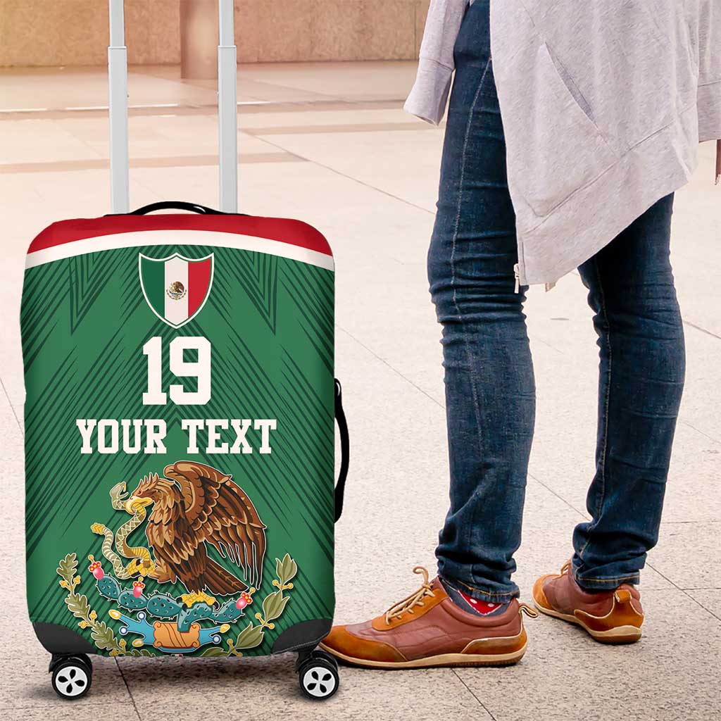 Custom Mexico Football Luggage Cover El Tricolor World Cup Style - Wonder Print Shop