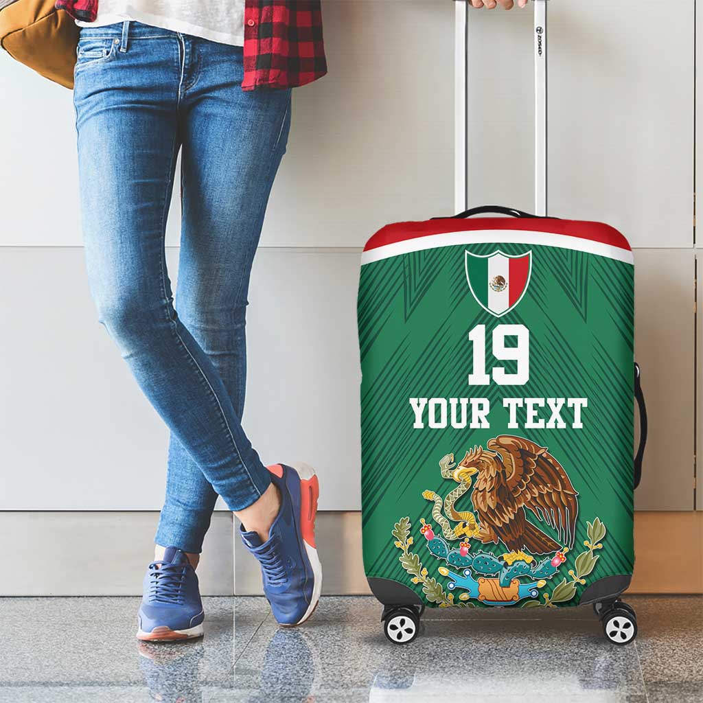 Custom Mexico Football Luggage Cover El Tricolor World Cup Style - Wonder Print Shop
