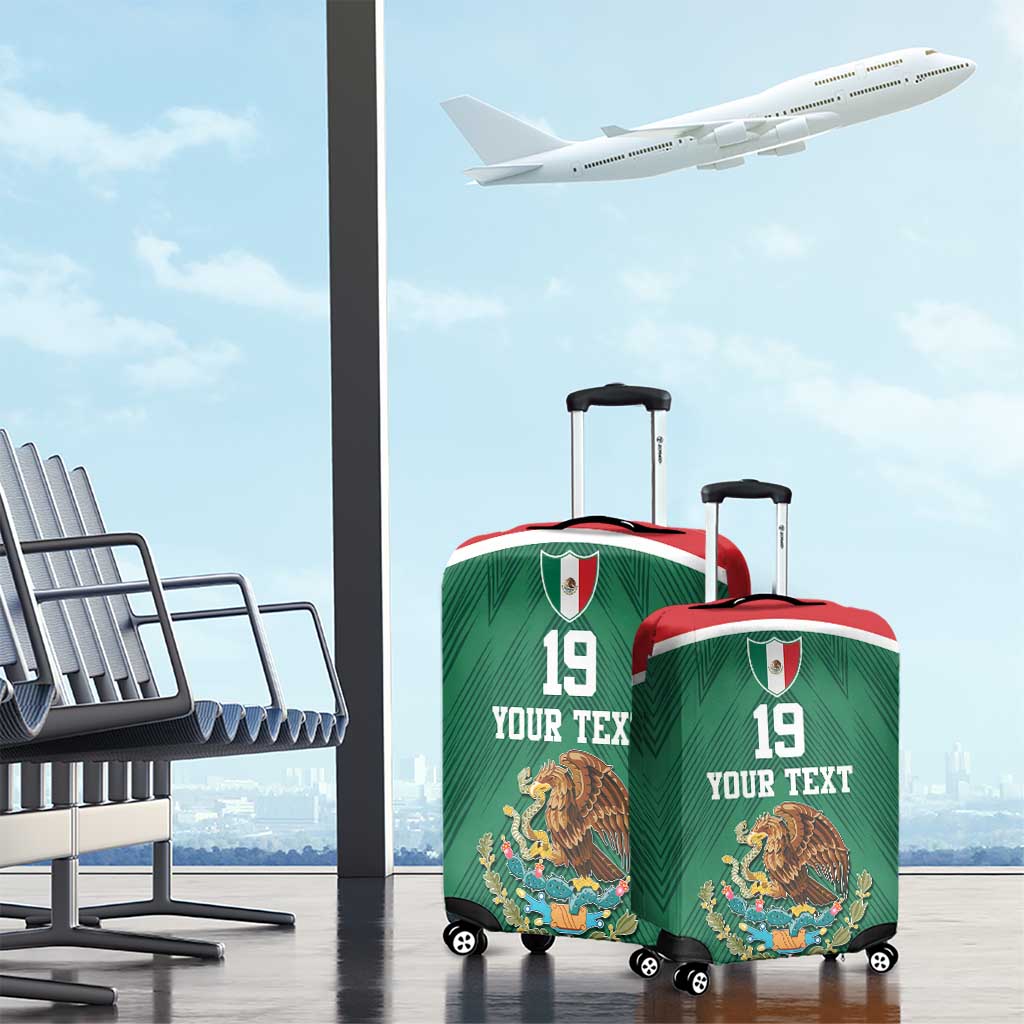 Custom Mexico Football Luggage Cover El Tricolor World Cup Style - Wonder Print Shop