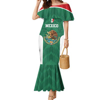 Custom Mexico Football Mermaid Dress El Tricolor World Cup Style - Wonder Print Shop