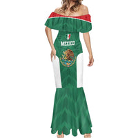 Custom Mexico Football Mermaid Dress El Tricolor World Cup Style - Wonder Print Shop