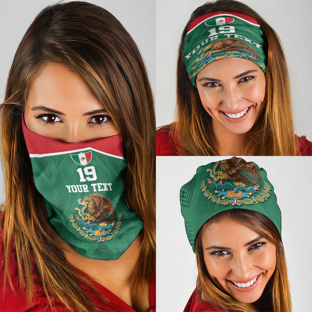 Custom Mexico Football Neck Gaiter El Tricolor World Cup Style - Wonder Print Shop
