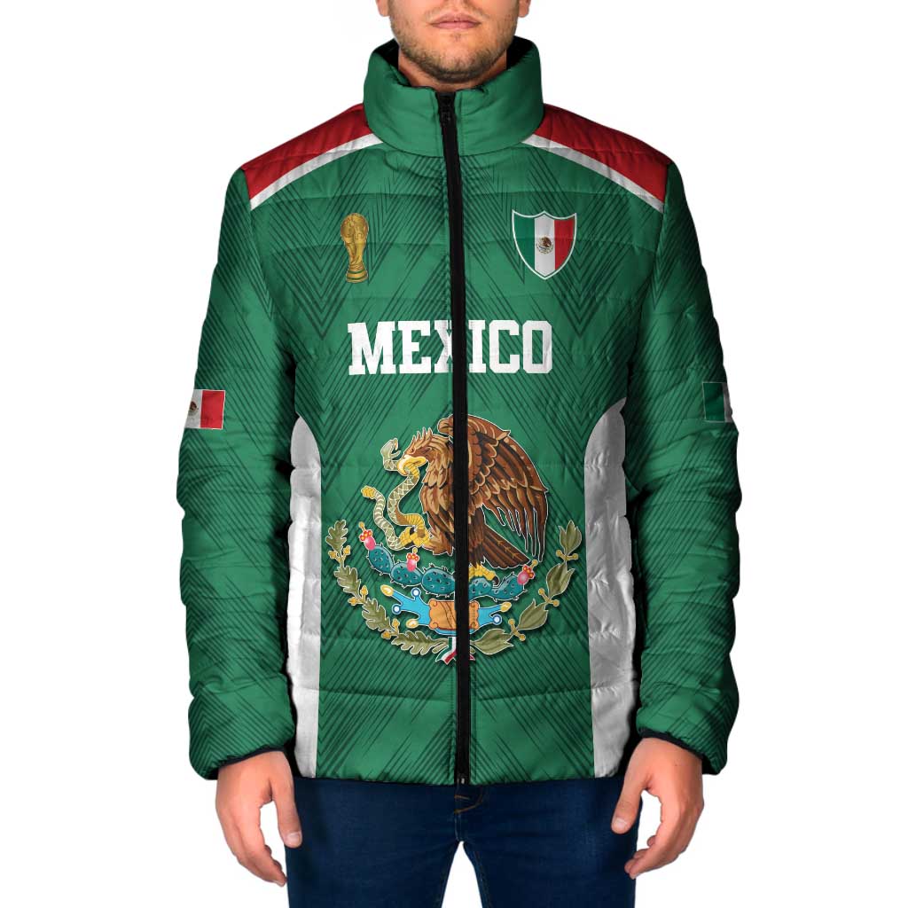 Custom Mexico Football Padded Jacket El Tricolor World Cup Style - Wonder Print Shop