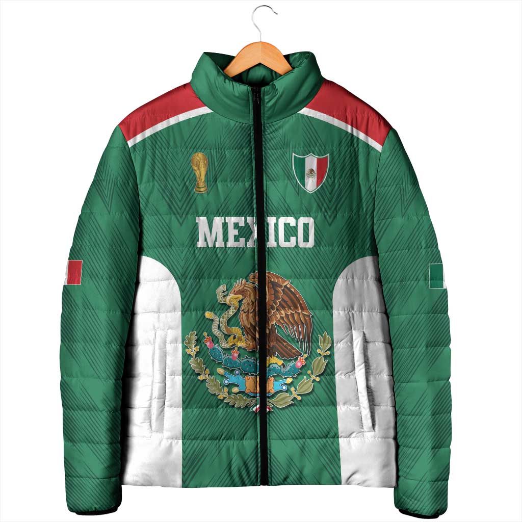 Custom Mexico Football Padded Jacket El Tricolor World Cup Style - Wonder Print Shop