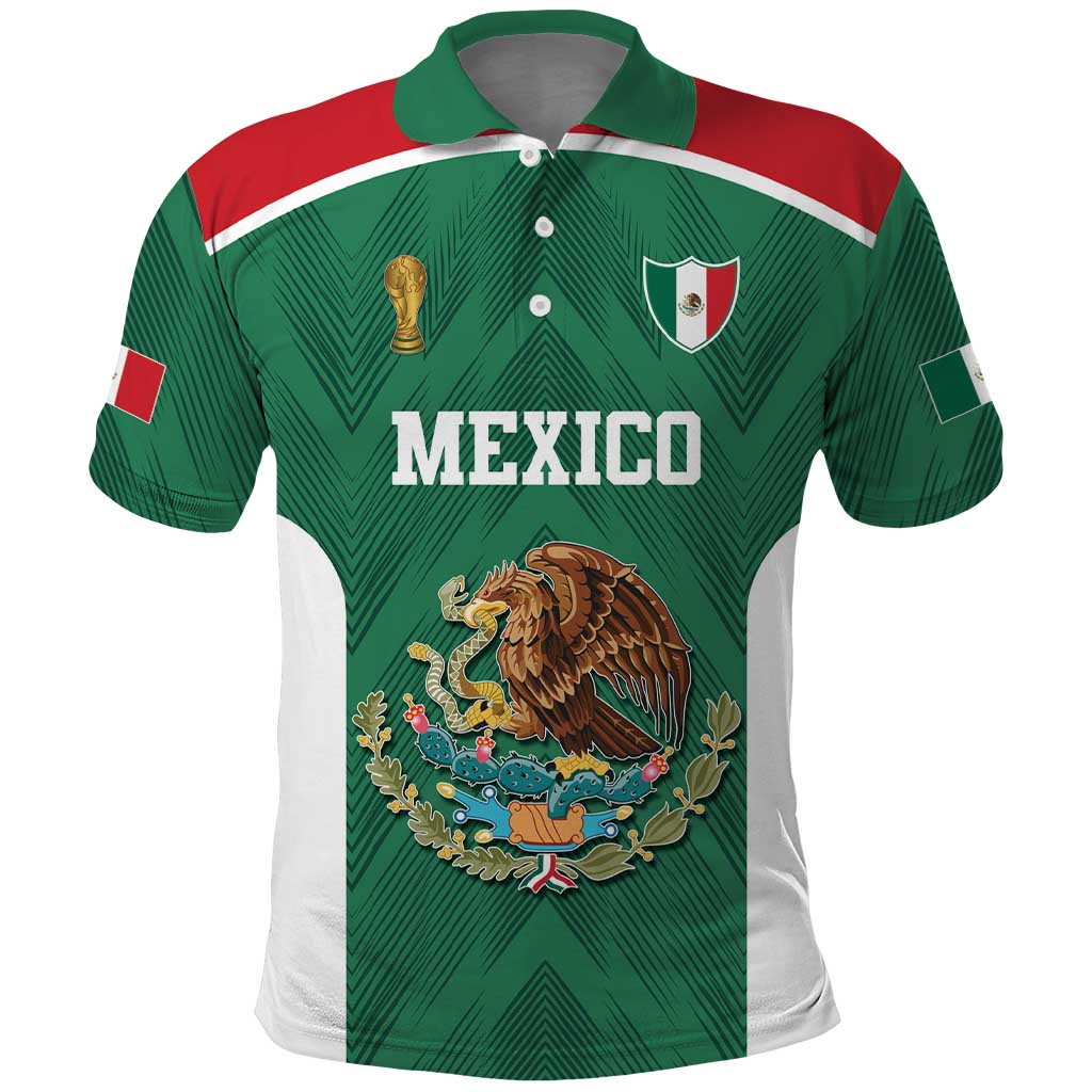 Custom Mexico Football Polo Shirt El Tricolor World Cup Style - Wonder Print Shop
