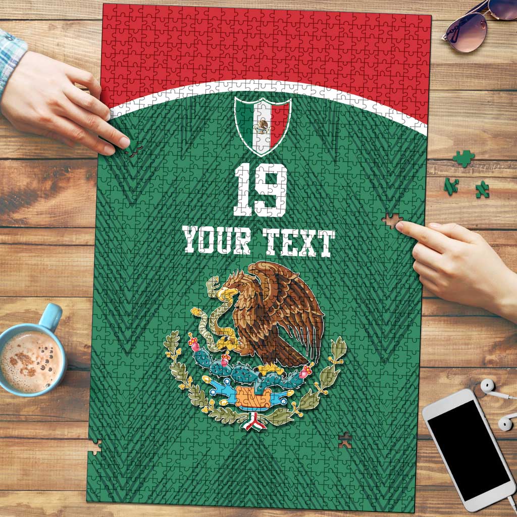 Custom Mexico Football Puzzle El Tricolor World Cup Style - Wonder Print Shop