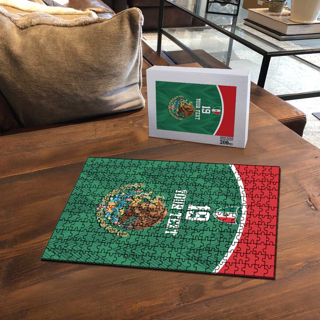 Custom Mexico Football Puzzle El Tricolor World Cup Style - Wonder Print Shop