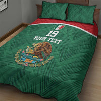 Custom Mexico Football Quilt Bed Set El Tricolor World Cup Style - Wonder Print Shop