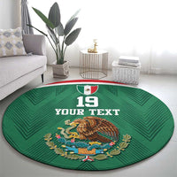 Custom Mexico Football Round Carpet El Tricolor World Cup Style - Wonder Print Shop