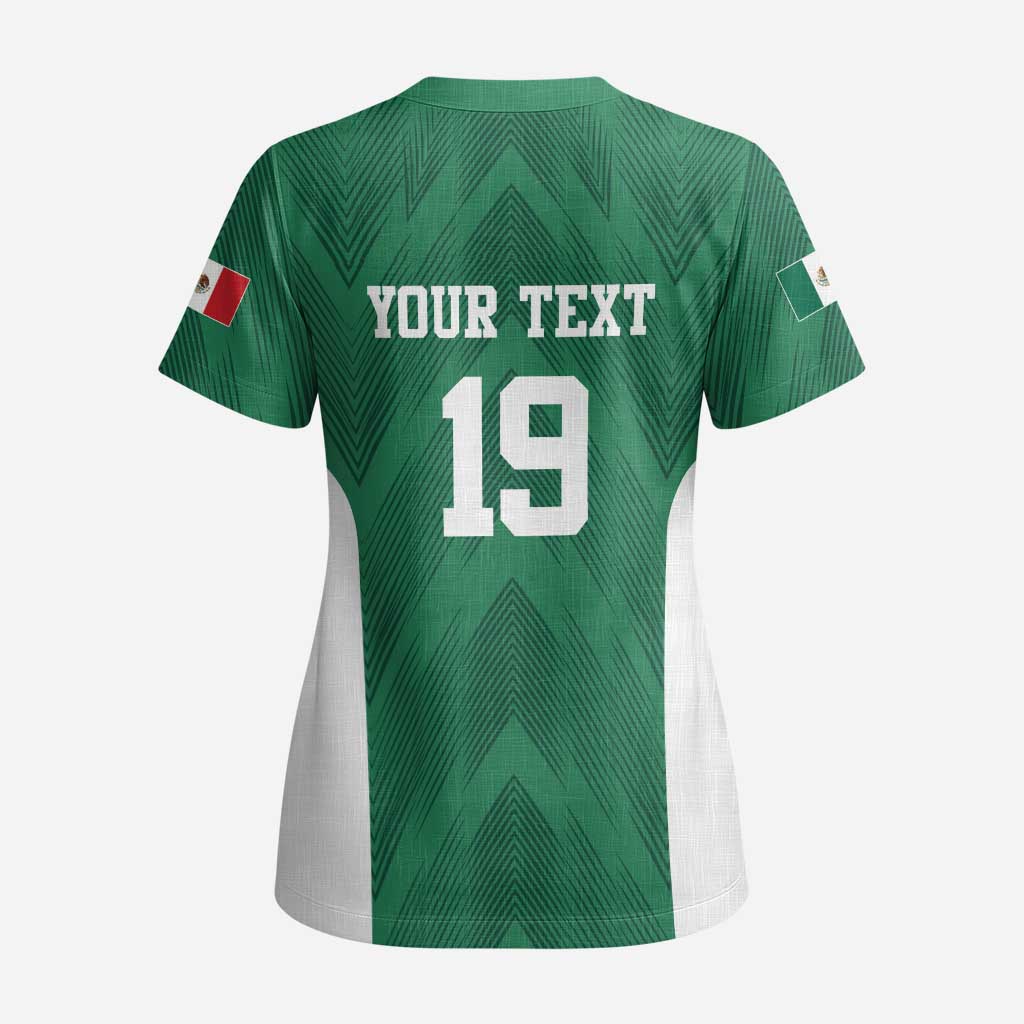 Custom Mexico Football Scrub Top El Tricolor World Cup Style - Wonder Print Shop