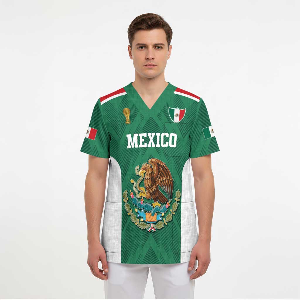 Custom Mexico Football Scrub Top El Tricolor World Cup Style - Wonder Print Shop