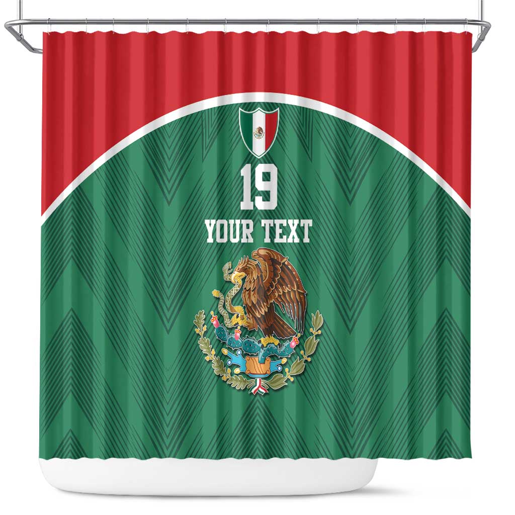 Custom Mexico Football Shower Curtain El Tricolor World Cup Style - Wonder Print Shop