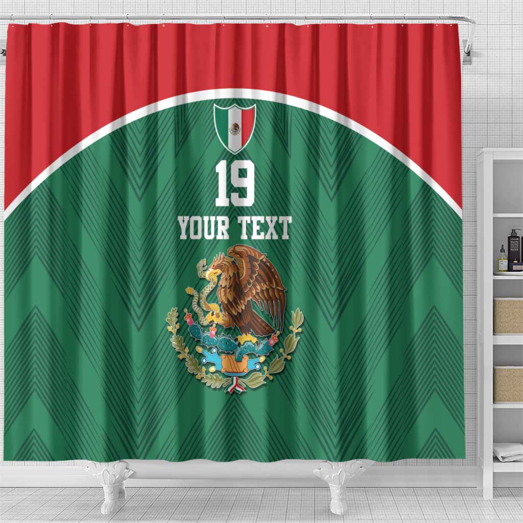 Custom Mexico Football Shower Curtain El Tricolor World Cup Style - Wonder Print Shop