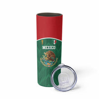 Custom Mexico Football Skinny Tumbler El Tricolor World Cup Style - Wonder Print Shop