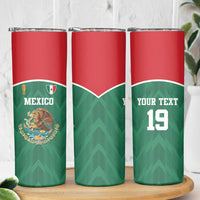 Custom Mexico Football Skinny Tumbler El Tricolor World Cup Style - Wonder Print Shop
