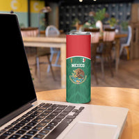 Custom Mexico Football Skinny Tumbler El Tricolor World Cup Style - Wonder Print Shop