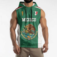 Custom Mexico Football Sleeveless Hoodie El Tricolor World Cup Style - Wonder Print Shop