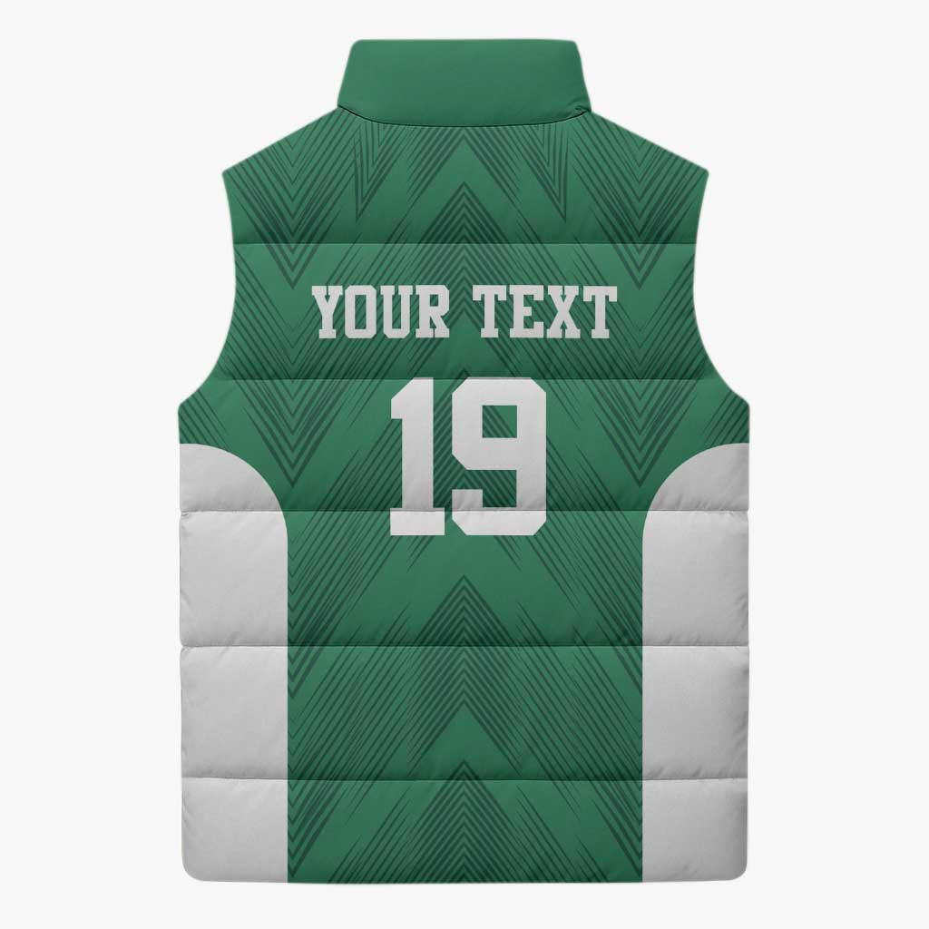 Custom Mexico Football Sleeveless Puffer Jacket El Tricolor World Cup Style - Wonder Print Shop