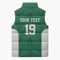 Custom Mexico Football Sleeveless Puffer Jacket El Tricolor World Cup Style - Wonder Print Shop