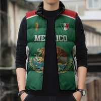 Custom Mexico Football Sleeveless Puffer Jacket El Tricolor World Cup Style - Wonder Print Shop
