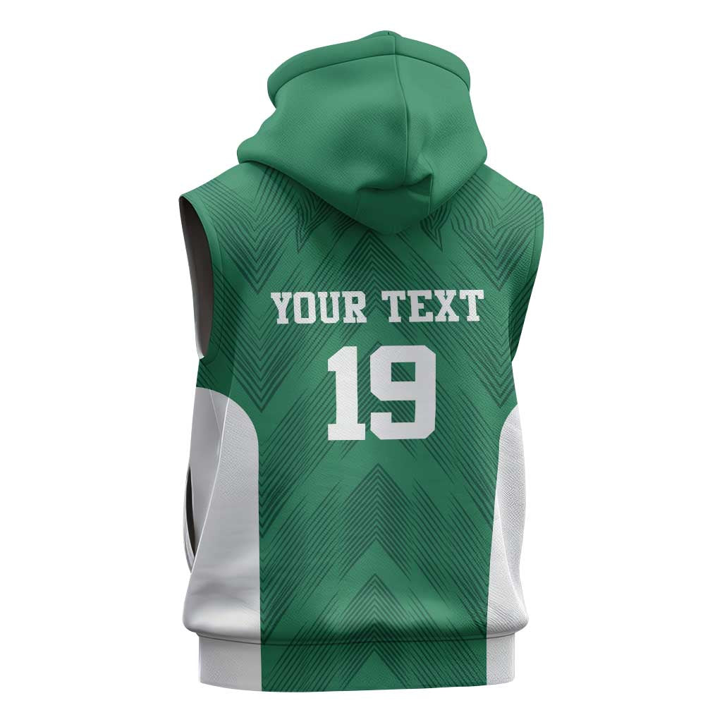 Custom Mexico Football Sleeveless Zip Hoodie El Tricolor World Cup Style - Wonder Print Shop