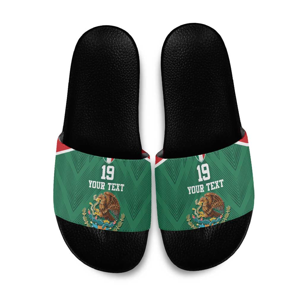 Custom Mexico Football Slide Sandals El Tricolor World Cup Style - Wonder Print Shop
