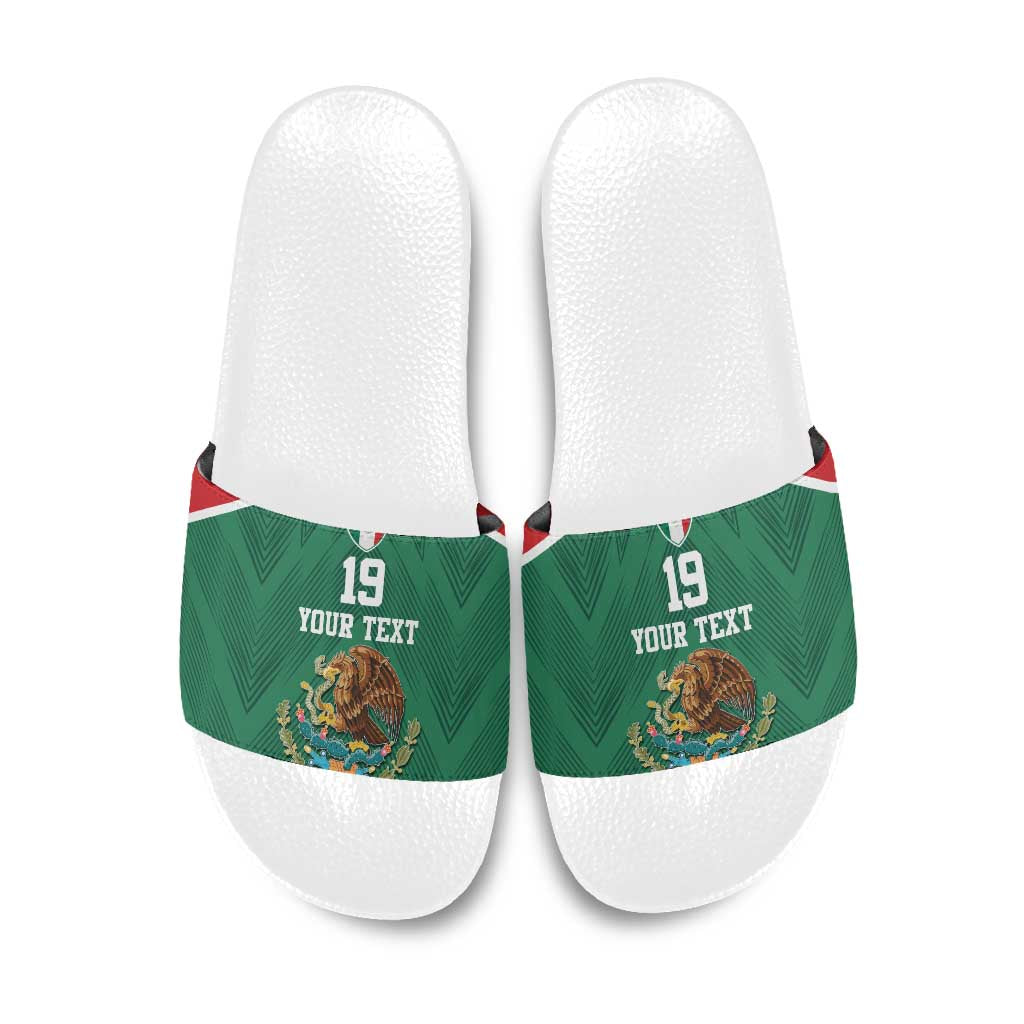 Custom Mexico Football Slide Sandals El Tricolor World Cup Style - Wonder Print Shop