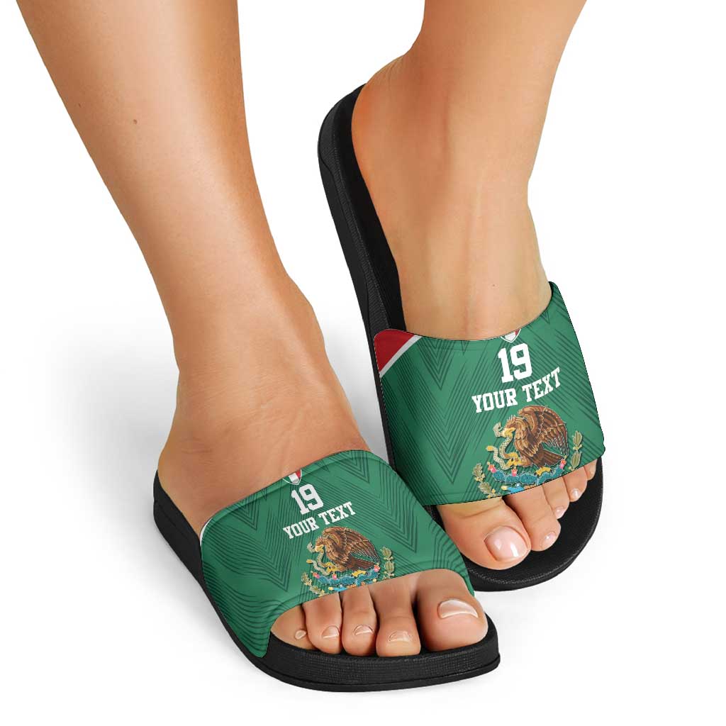 Custom Mexico Football Slide Sandals El Tricolor World Cup Style - Wonder Print Shop