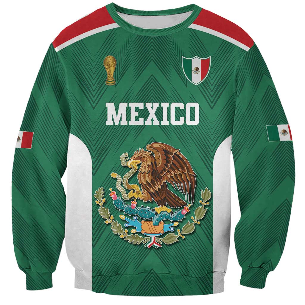 Custom Mexico Football Sweatshirt El Tricolor World Cup Style - Wonder Print Shop