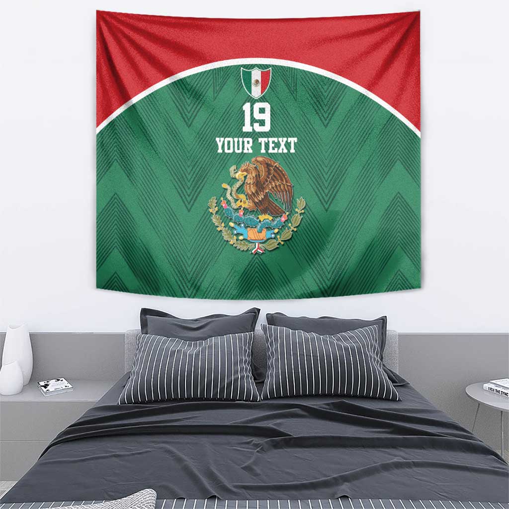 Custom Mexico Football Tapestry El Tricolor World Cup Style - Wonder Print Shop