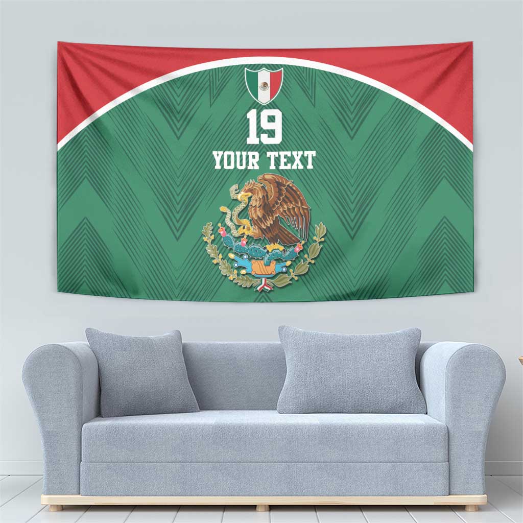 Custom Mexico Football Tapestry El Tricolor World Cup Style - Wonder Print Shop