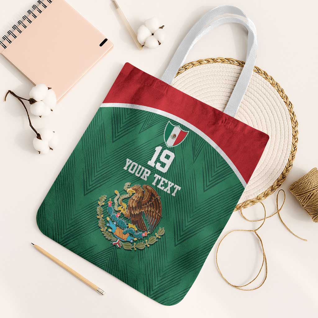 Custom Mexico Football Tote Bag El Tricolor World Cup Style - Wonder Print Shop