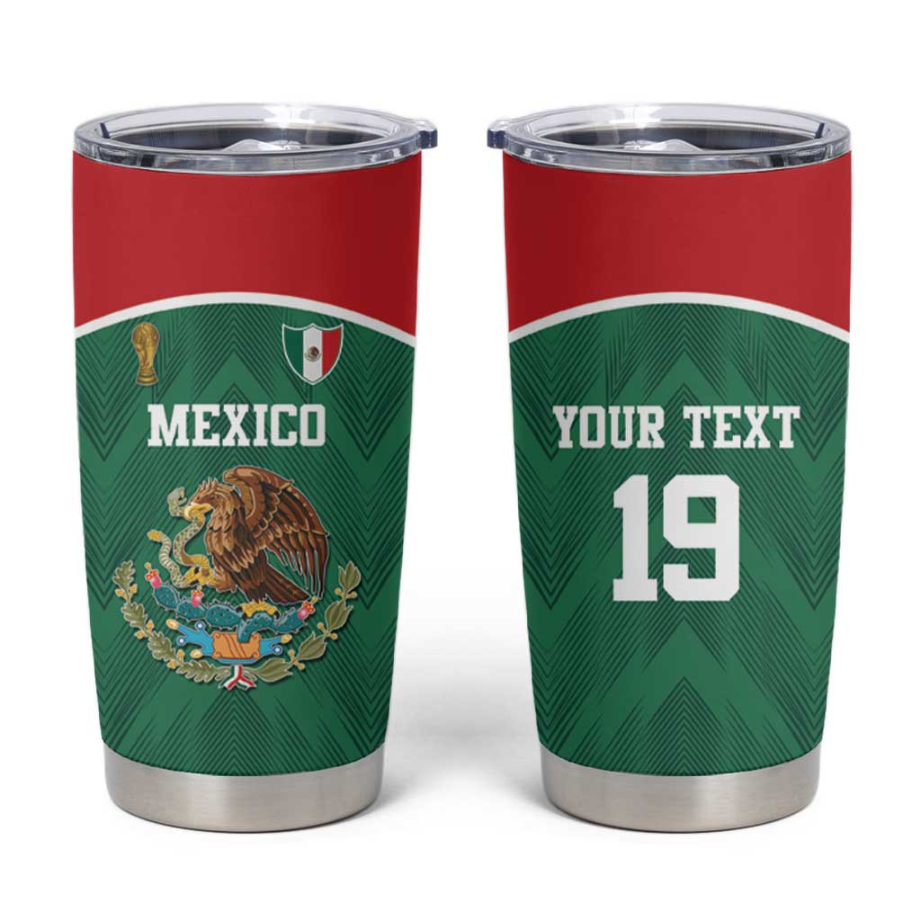 Custom Mexico Football Tumbler Cup El Tricolor World Cup Style - Wonder Print Shop