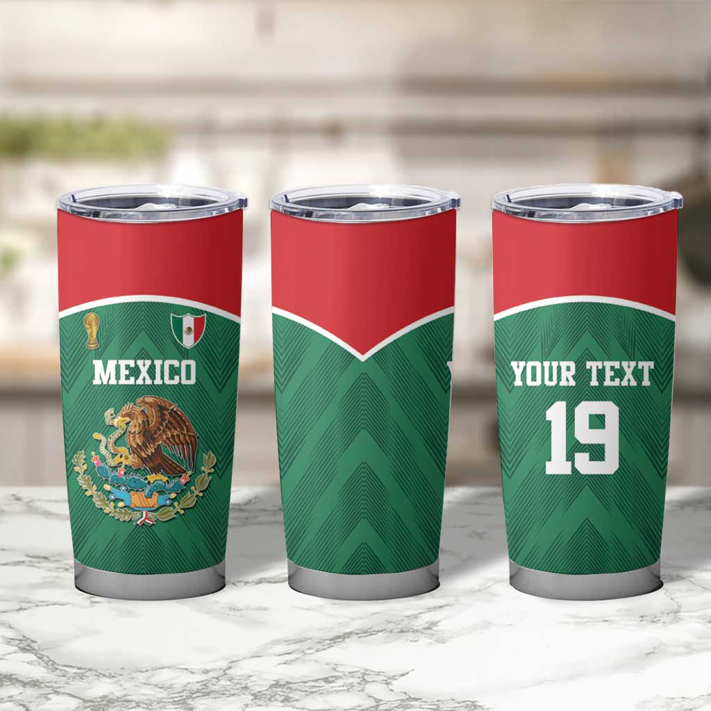 Custom Mexico Football Tumbler Cup El Tricolor World Cup Style - Wonder Print Shop