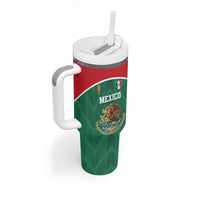 Custom Mexico Football Tumbler With Handle El Tricolor World Cup Style - Wonder Print Shop
