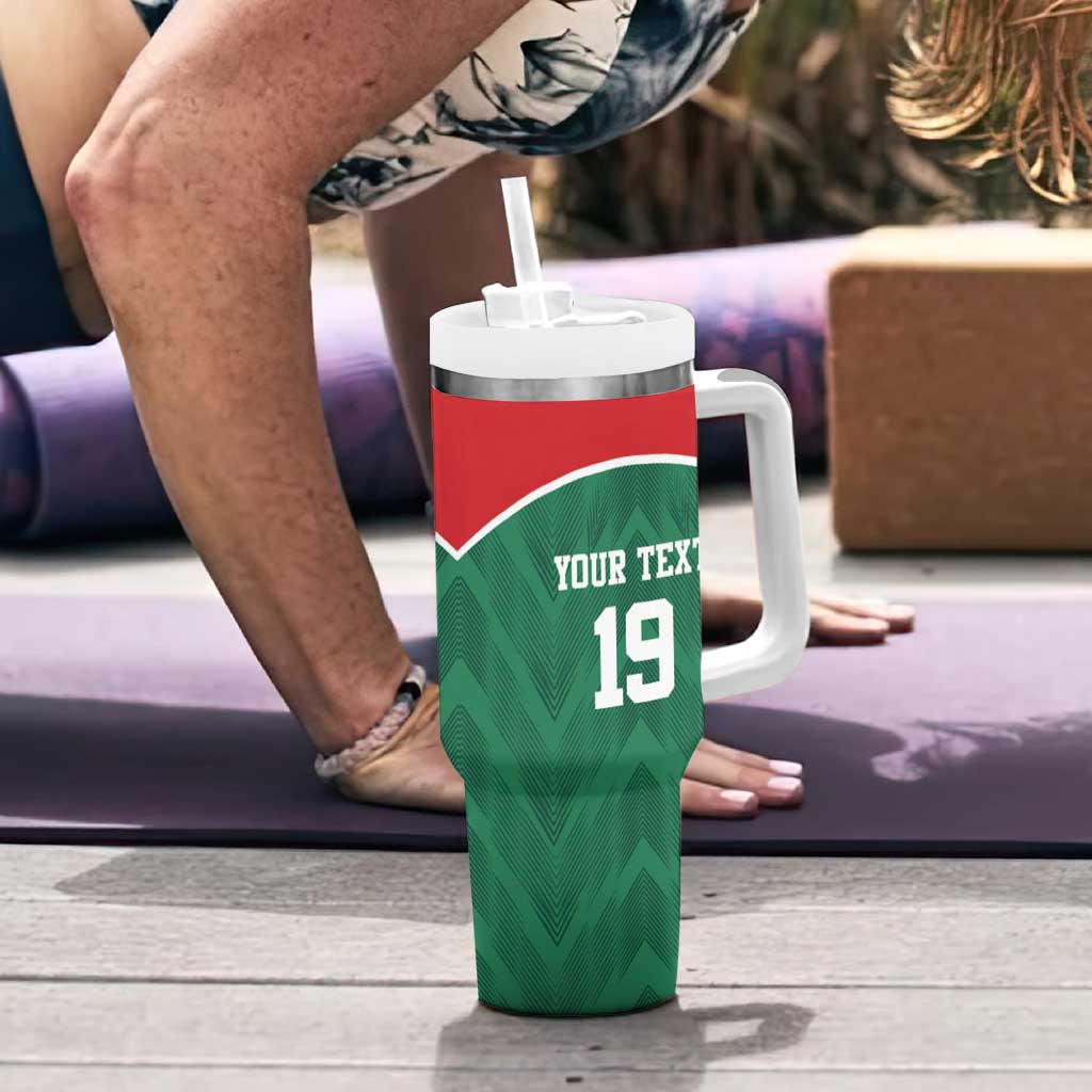 Custom Mexico Football Tumbler With Handle El Tricolor World Cup Style - Wonder Print Shop