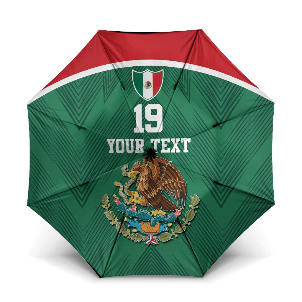Custom Mexico Football Umbrella El Tricolor World Cup Style - Wonder Print Shop