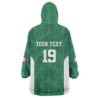 Custom Mexico Football Wearable Blanket Hoodie El Tricolor World Cup Style - Wonder Print Shop
