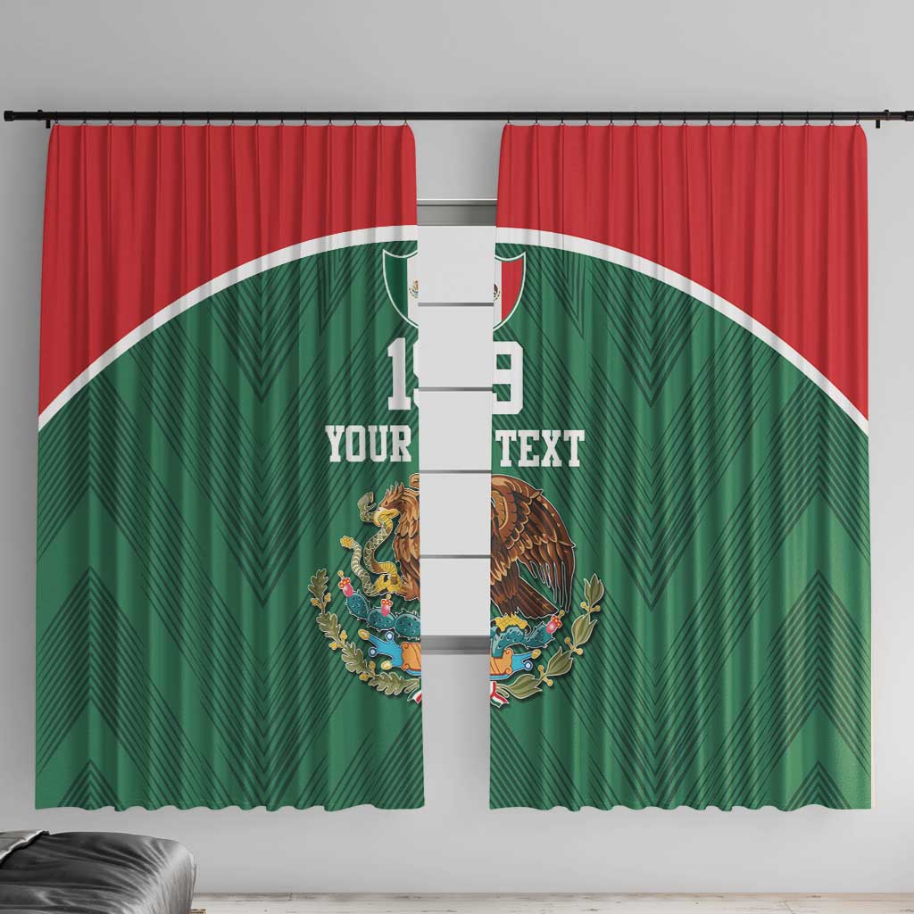 Custom Mexico Football Window Curtain El Tricolor World Cup Style - Wonder Print Shop