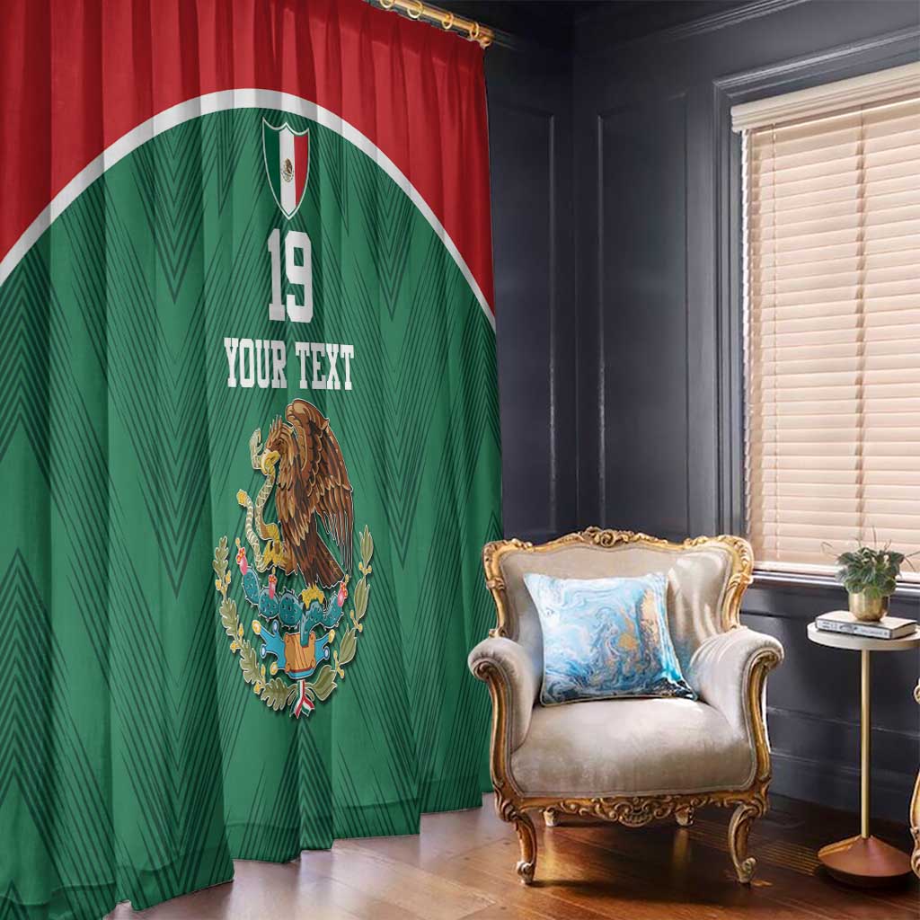 Custom Mexico Football Window Curtain El Tricolor World Cup Style - Wonder Print Shop