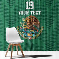 Custom Mexico Football Window Curtain El Tricolor World Cup Style - Wonder Print Shop