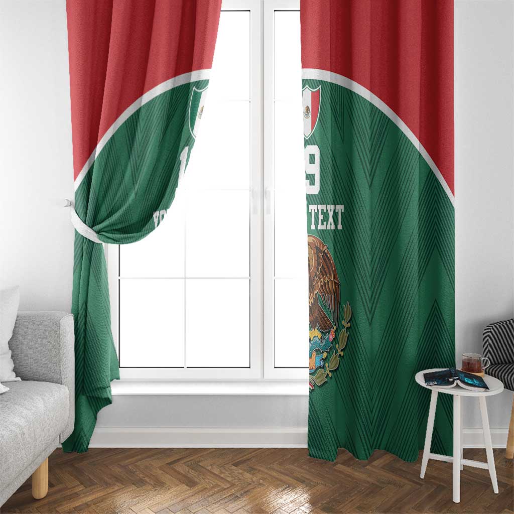 Custom Mexico Football Window Curtain El Tricolor World Cup Style - Wonder Print Shop