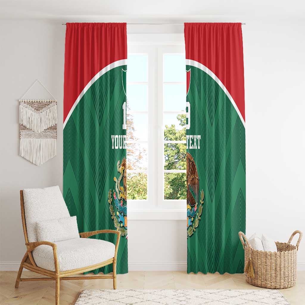 Custom Mexico Football Window Curtain El Tricolor World Cup Style - Wonder Print Shop