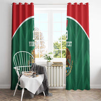 Custom Mexico Football Window Curtain El Tricolor World Cup Style - Wonder Print Shop