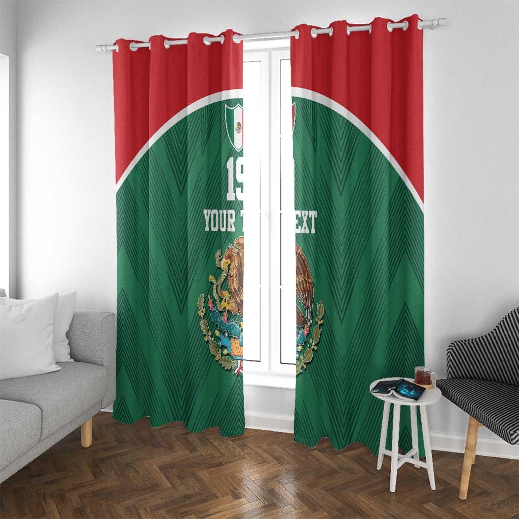 Custom Mexico Football Window Curtain El Tricolor World Cup Style - Wonder Print Shop