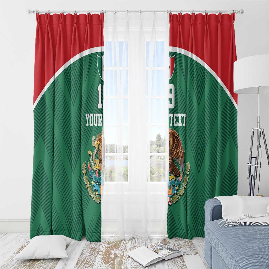 Custom Mexico Football Window Curtain El Tricolor World Cup Style - Wonder Print Shop