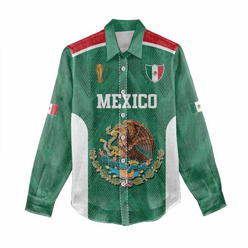 Custom Mexico Football Women Casual Shirt El Tricolor World Cup Style - Wonder Print Shop
