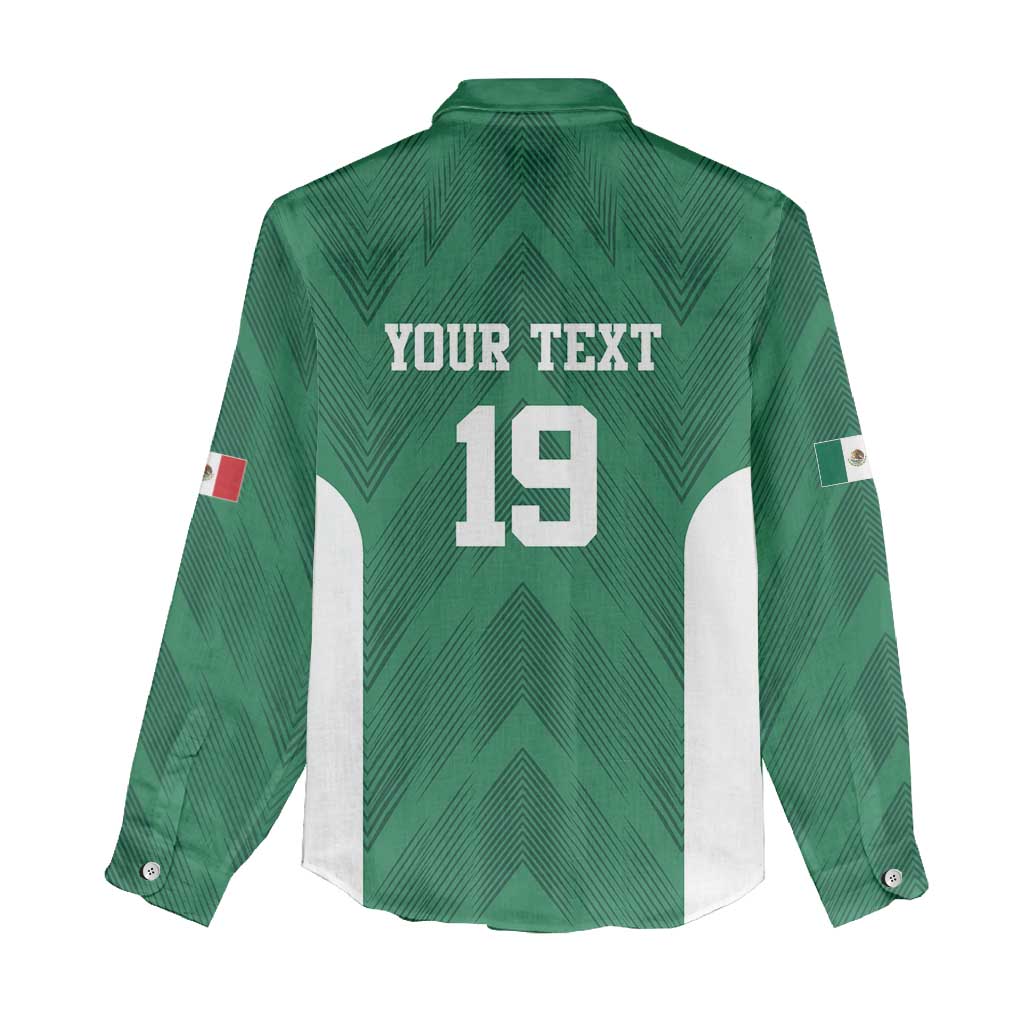 Custom Mexico Football Women Casual Shirt El Tricolor World Cup Style - Wonder Print Shop