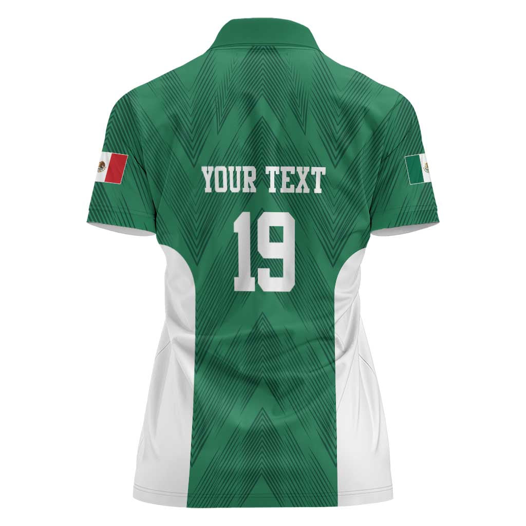 Custom Mexico Football Women Polo Shirt El Tricolor World Cup Style - Wonder Print Shop